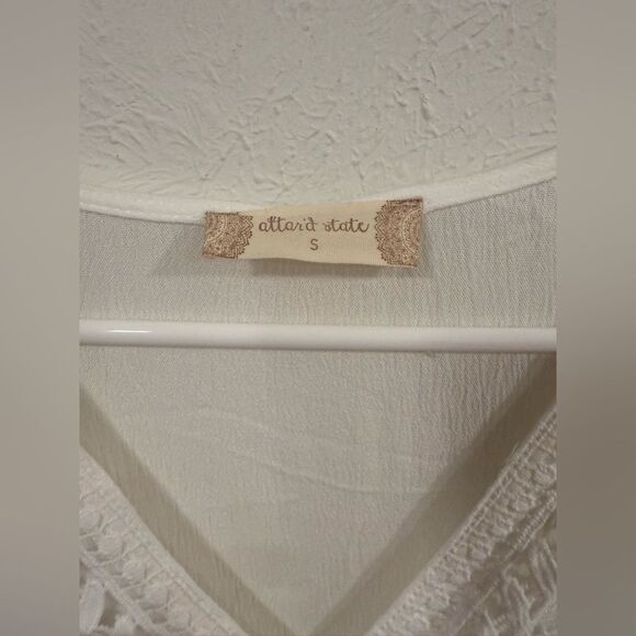 Altar'd State NWT White Ivory Long-Sleeve Lace Cut-Out Dress, Size S - Picture 7 of 9
